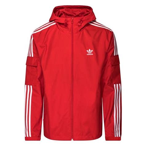 windbreaker jacke rot weiß adidas|adidas windbreaker jacket sale.